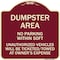 Signmission No Parking Within 50 Ft Unauthorized Vehicles Ticketed Towed at Owners Expense, BU-1818-23638 A-DES-BU-1818-23638 - alternate 1